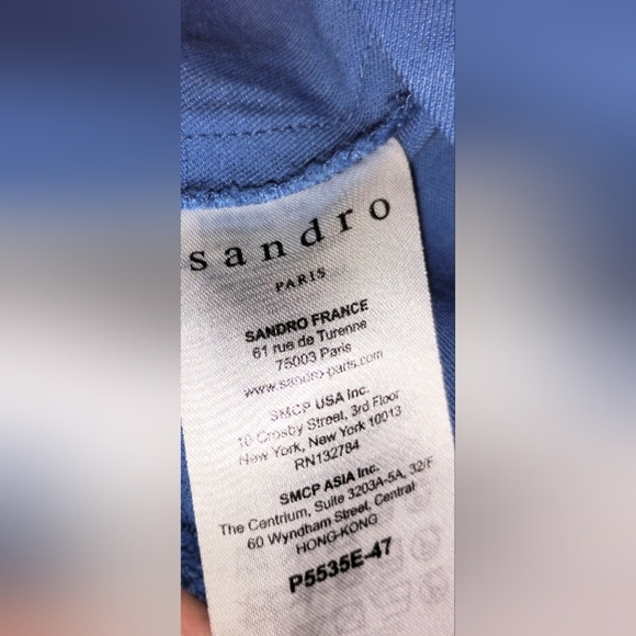 PERIWINKLE BLUE SANDRO PARIS ROMPER - Picture 4 of 7